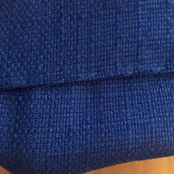 VTG  2 piece Cobalt Blue and white Pantsuit - Picture 15 of 16